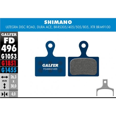 Pastillas Freno Galfer Road Shimano Ultegra Disc, Dura-Ace, BRRS305,RS405,RS805, XTR BRM9100 (2p)